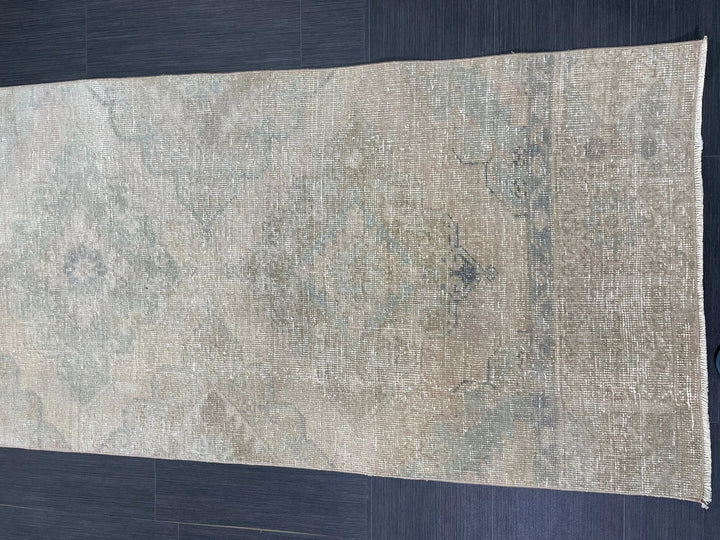 Tan Turkish Runner Rug 2' 9" x 12' 7" Hand-Knotted | No. WR75323