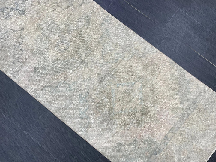 Tan Turkish Runner Rug 2' 9" x 12' 7" Hand-Knotted | No. WR75323