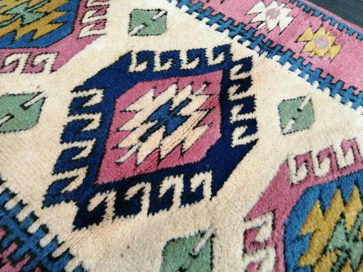Pink Turkish Runner Rug 2' 11" x 4' 4" Hand-Knotted | No. WR75476