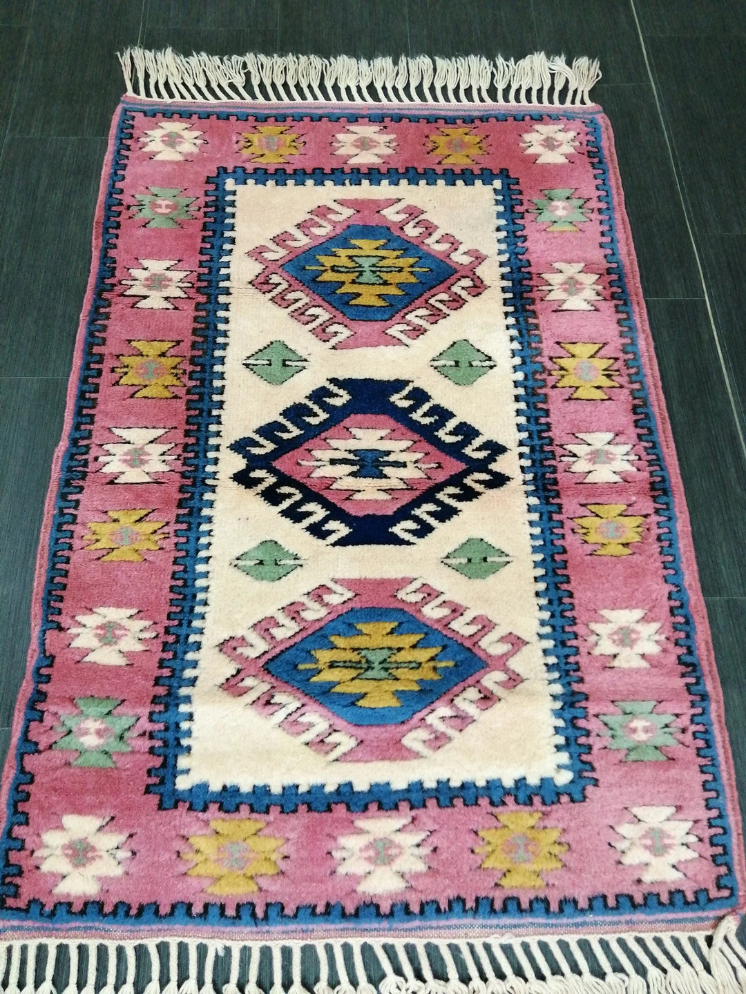 Pink Turkish Runner Rug 2' 11" x 4' 4" Hand-Knotted | No. WR75476