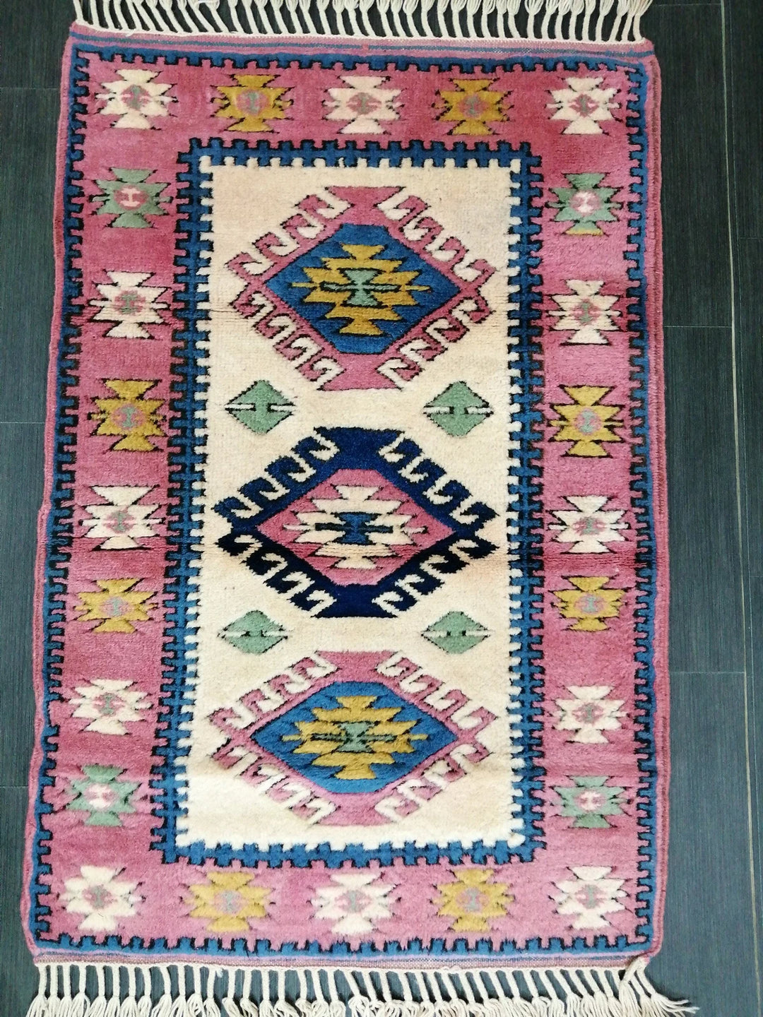 Pink Turkish Runner Rug 2' 11" x 4' 4" Hand-Knotted | No. WR75476