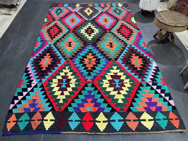 Rust Turkish Runner Rug 5' 7" x 9' 4" Hand-Knotted | No. WR75953