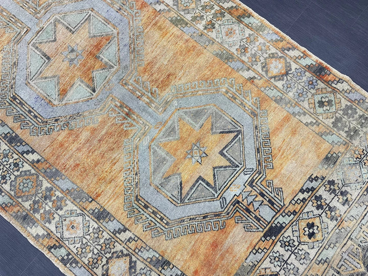 Turkish Runner Rug 4' 11" x 12' 7" Hand-Knotted | No. WR76077