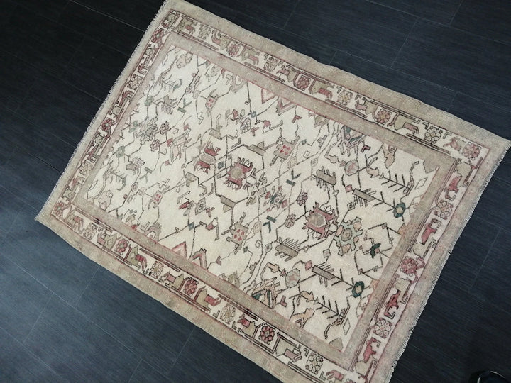 Turkish Runner Rug 4' x 5' 2" Hand-Knotted | No. WR76193