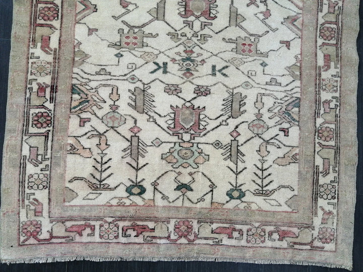 Turkish Runner Rug 4' x 5' 2" Hand-Knotted | No. WR76193