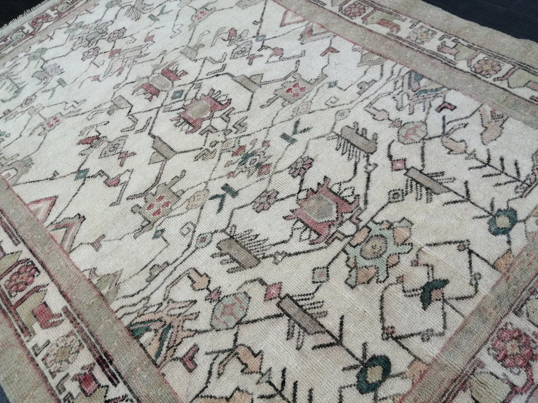 Turkish Runner Rug 4' x 5' 2" Hand-Knotted | No. WR76193
