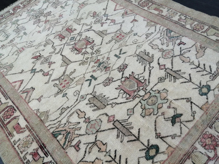 Turkish Runner Rug 4' x 5' 2" Hand-Knotted | No. WR76193