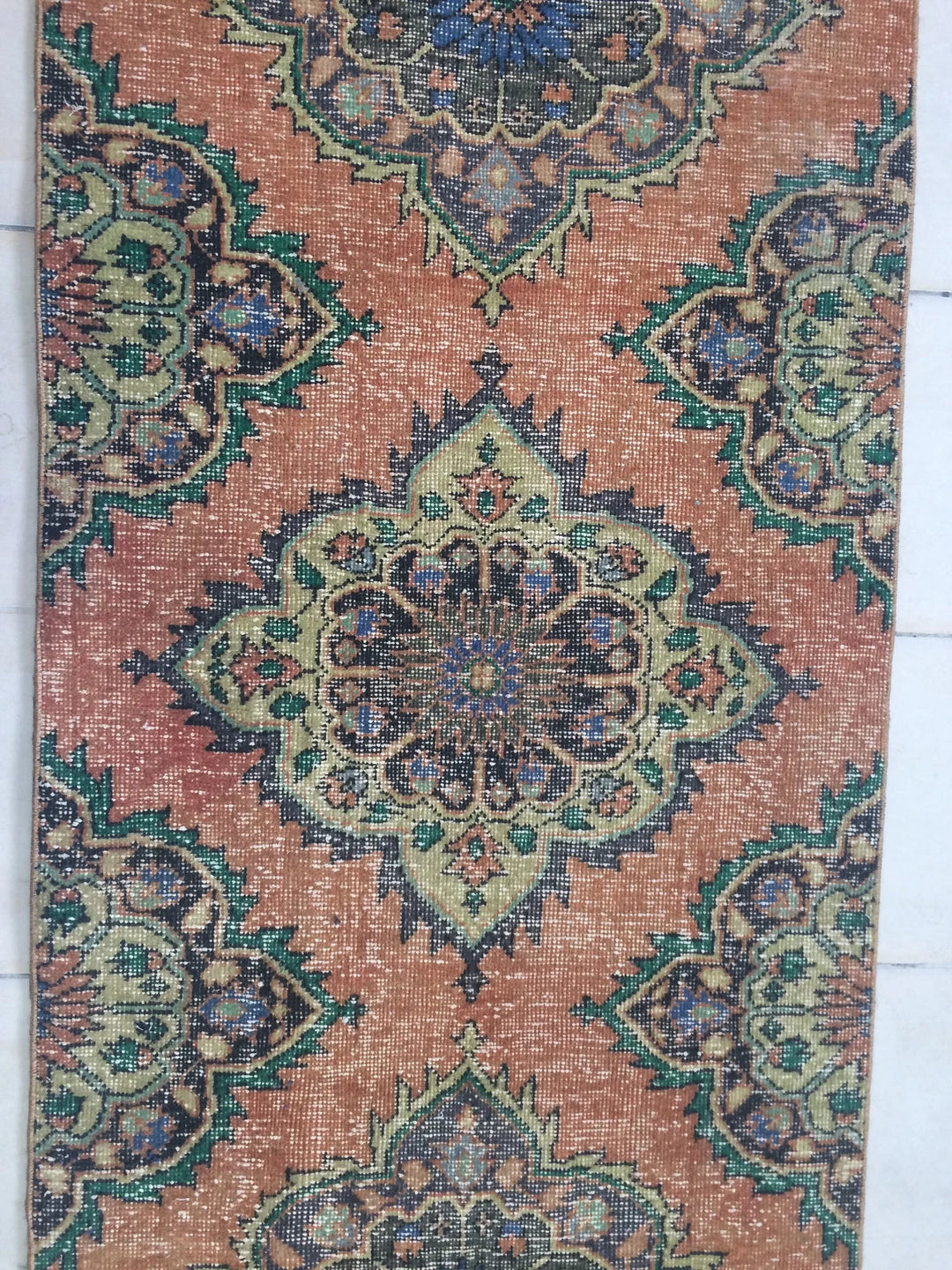 Rust Turkish Runner Rug 2' 10" x 12' 5" Hand-Knotted | No. WR76267
