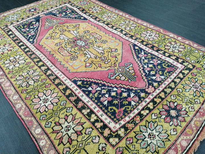 Rust Turkish Runner Rug 3' 7" x 5' 8" Hand-Knotted | No. WR76431