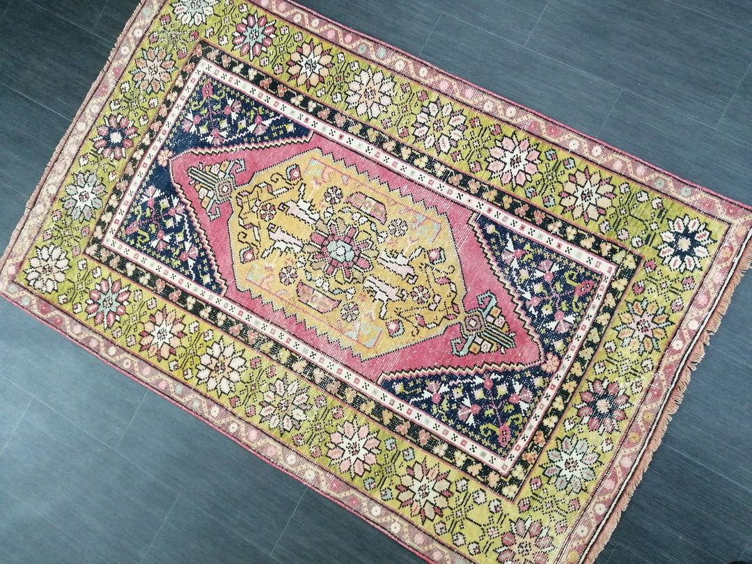 Rust Turkish Runner Rug 3' 7" x 5' 8" Hand-Knotted | No. WR76431