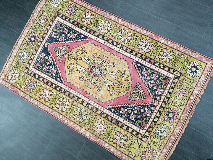 Rust Turkish Runner Rug 3' 7" x 5' 8" Hand-Knotted | No. WR76431