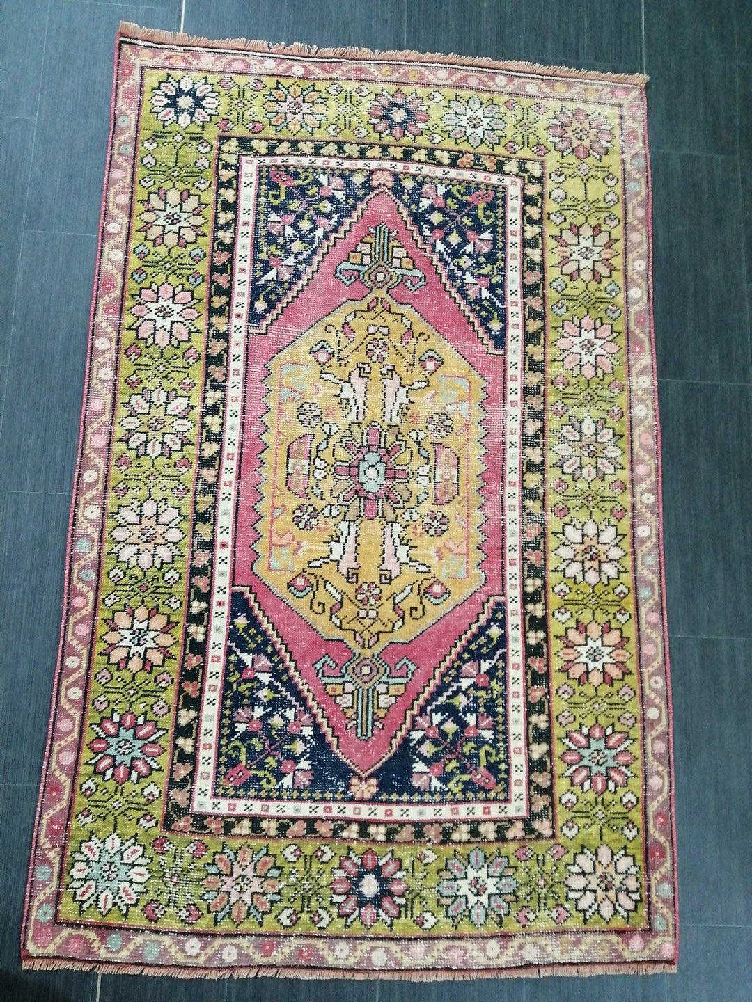 Rust Turkish Runner Rug 3' 7" x 5' 8" Hand-Knotted | No. WR76431