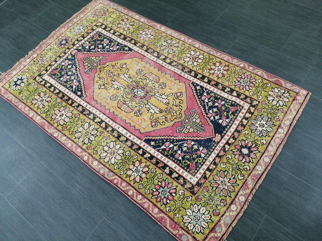Rust Turkish Runner Rug 3' 7" x 5' 8" Hand-Knotted | No. WR76431