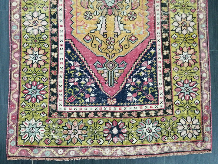 Rust Turkish Runner Rug 3' 7" x 5' 8" Hand-Knotted | No. WR76431