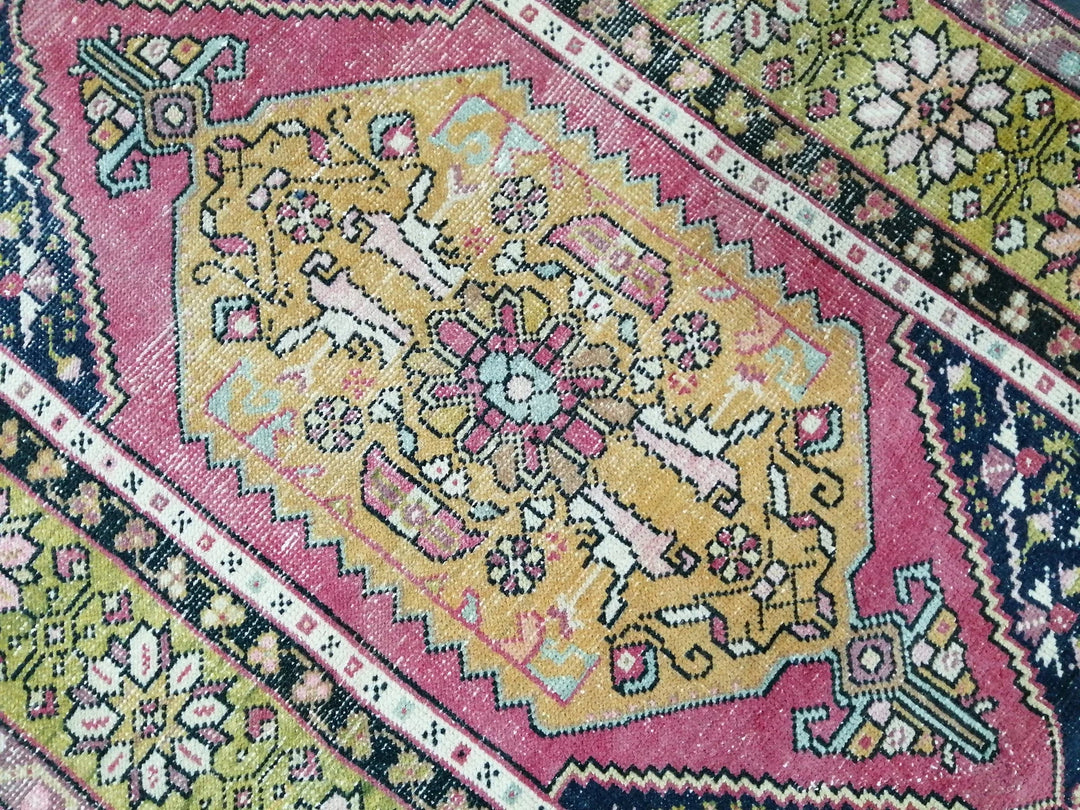 Rust Turkish Runner Rug 3' 7" x 5' 8" Hand-Knotted | No. WR76431