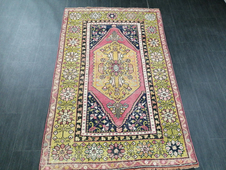Rust Turkish Runner Rug 3' 7" x 5' 8" Hand-Knotted | No. WR76431
