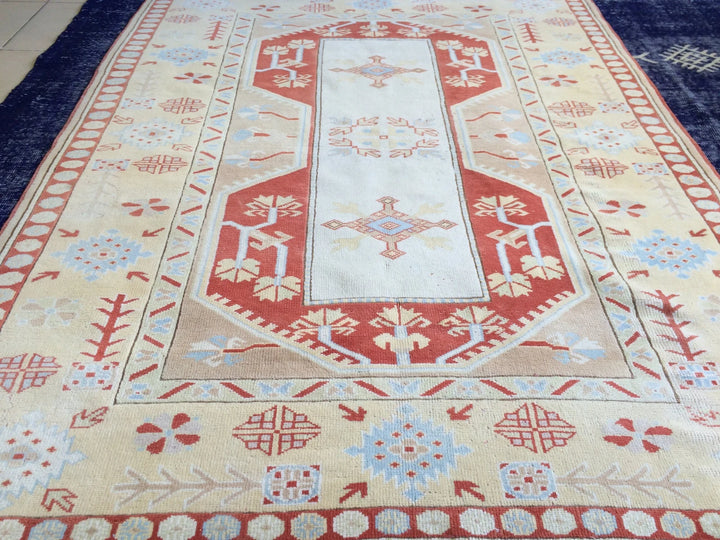 Turkish Vintage Rug 4' 6" x 5' 11" Hand-Knotted | No. WR76591