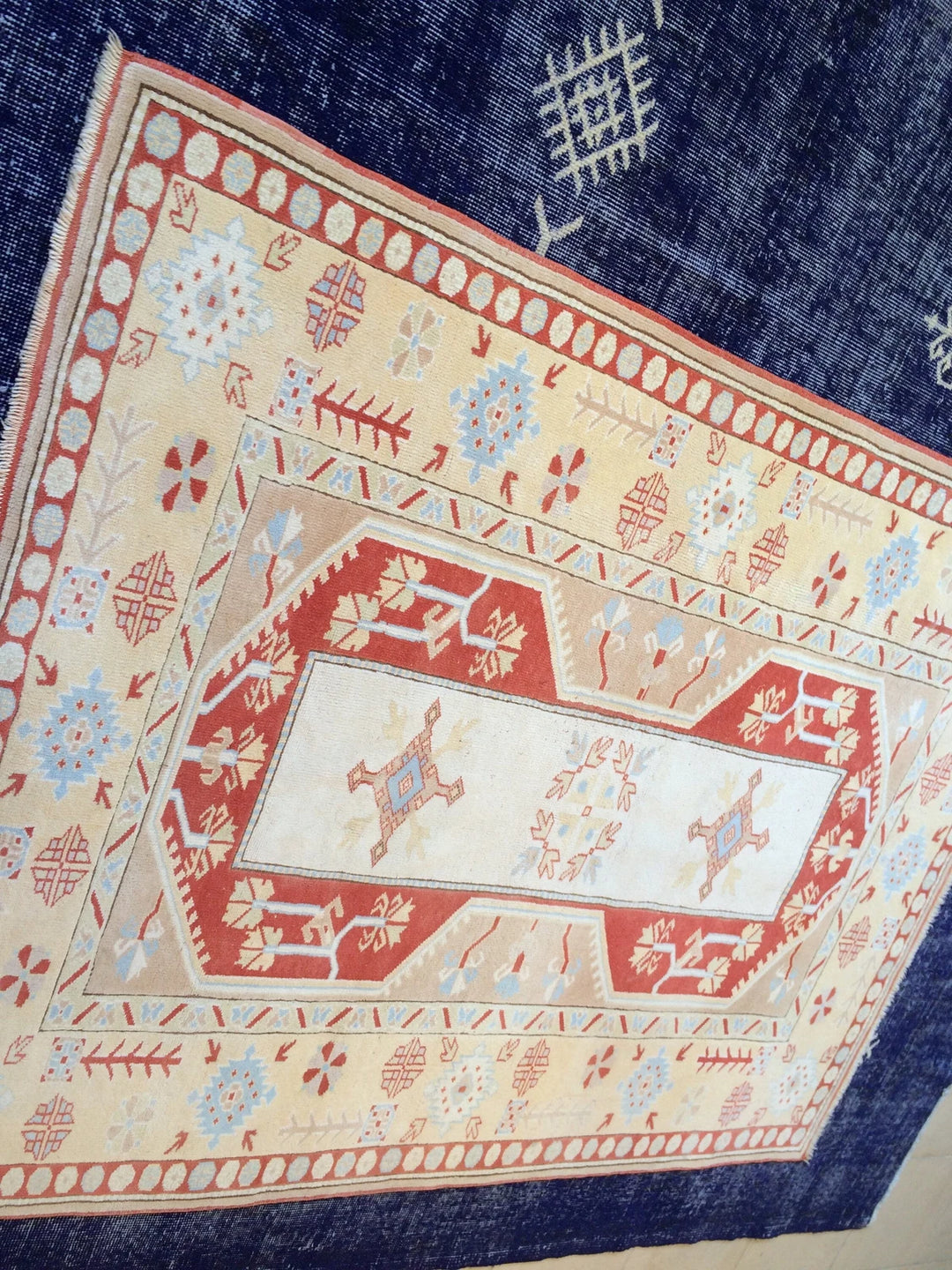 Turkish Vintage Rug 4' 6" x 5' 11" Hand-Knotted | No. WR76591