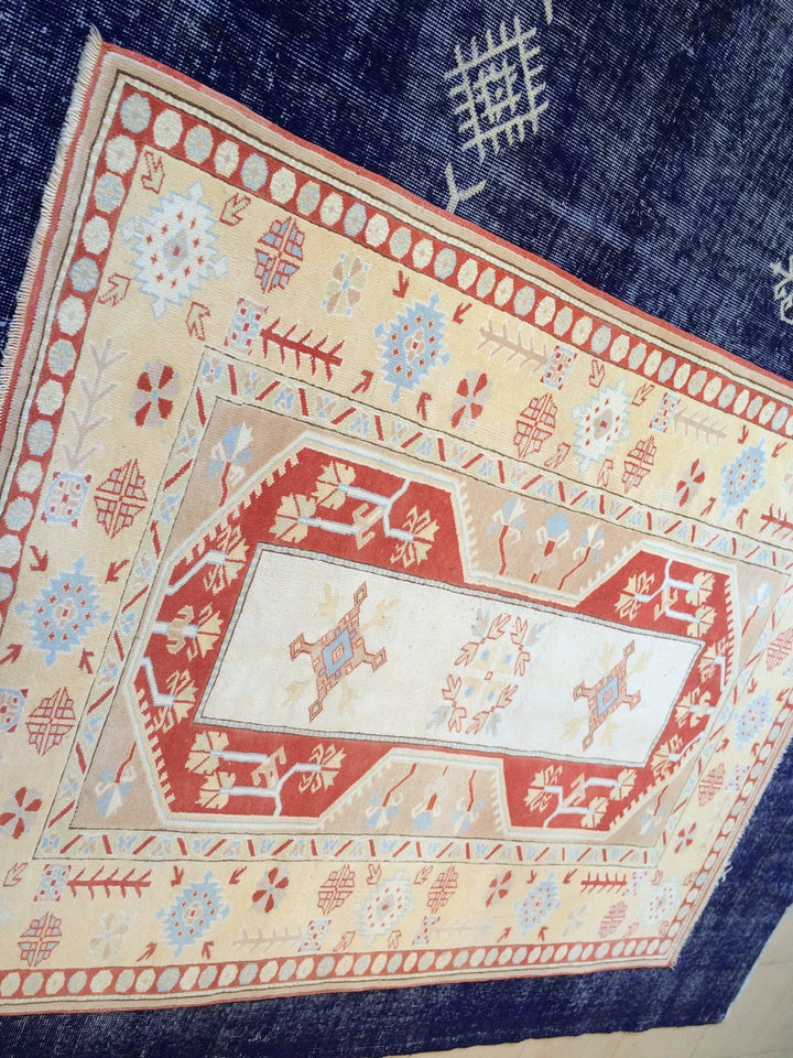 Turkish Vintage Rug 4' 6" x 5' 11" Hand-Knotted | No. WR76591