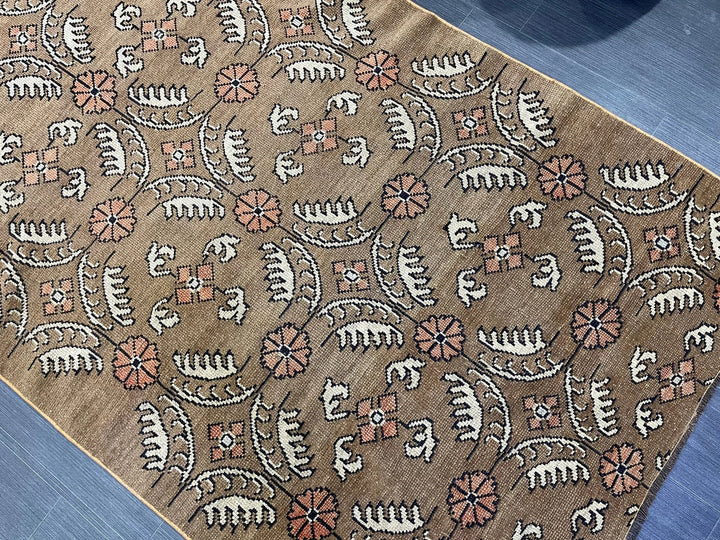 Green Turkish Runner Rug 4' 1" x 9' 11" Hand-Knotted | No. WR76652
