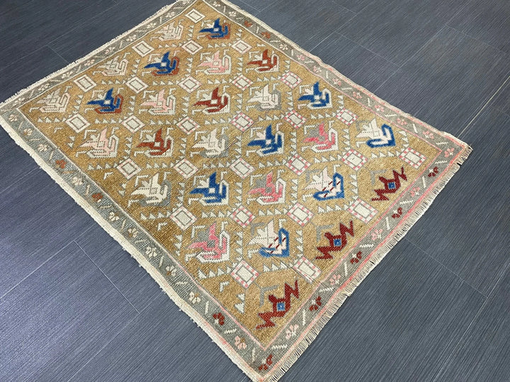 Rust Turkish Runner Rug 2' 7" x 3' 5" Hand-Knotted | No. WR77500
