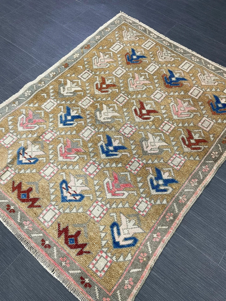 Rust Turkish Runner Rug 2' 7" x 3' 5" Hand-Knotted | No. WR77500