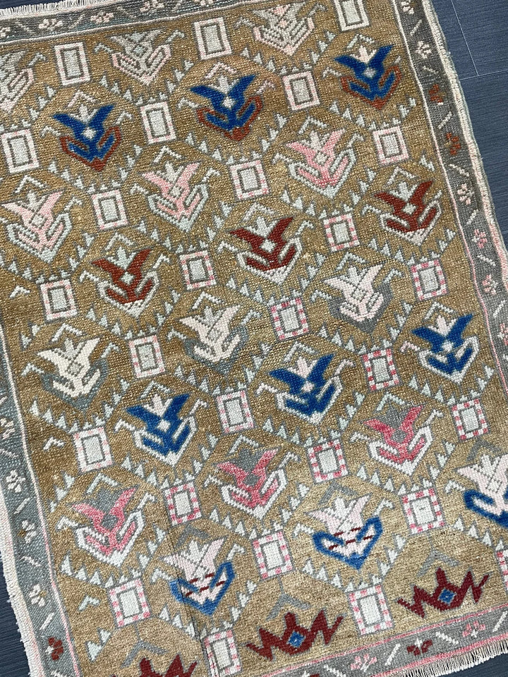 Rust Turkish Runner Rug 2' 7" x 3' 5" Hand-Knotted | No. WR77500