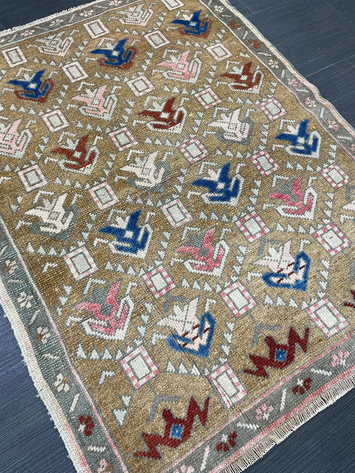 Rust Turkish Runner Rug 2' 7" x 3' 5" Hand-Knotted | No. WR77500