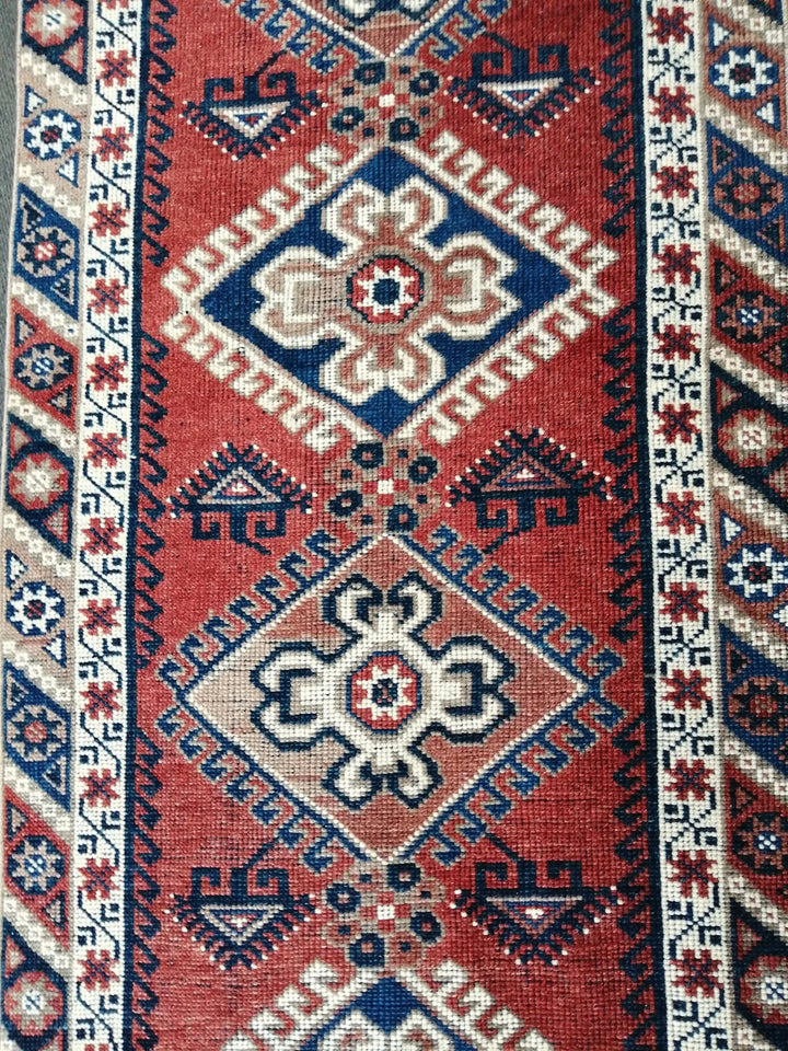 Blue Turkish Runner Rug 2' 6" x 9' 7" Hand-Knotted | No. WR77982