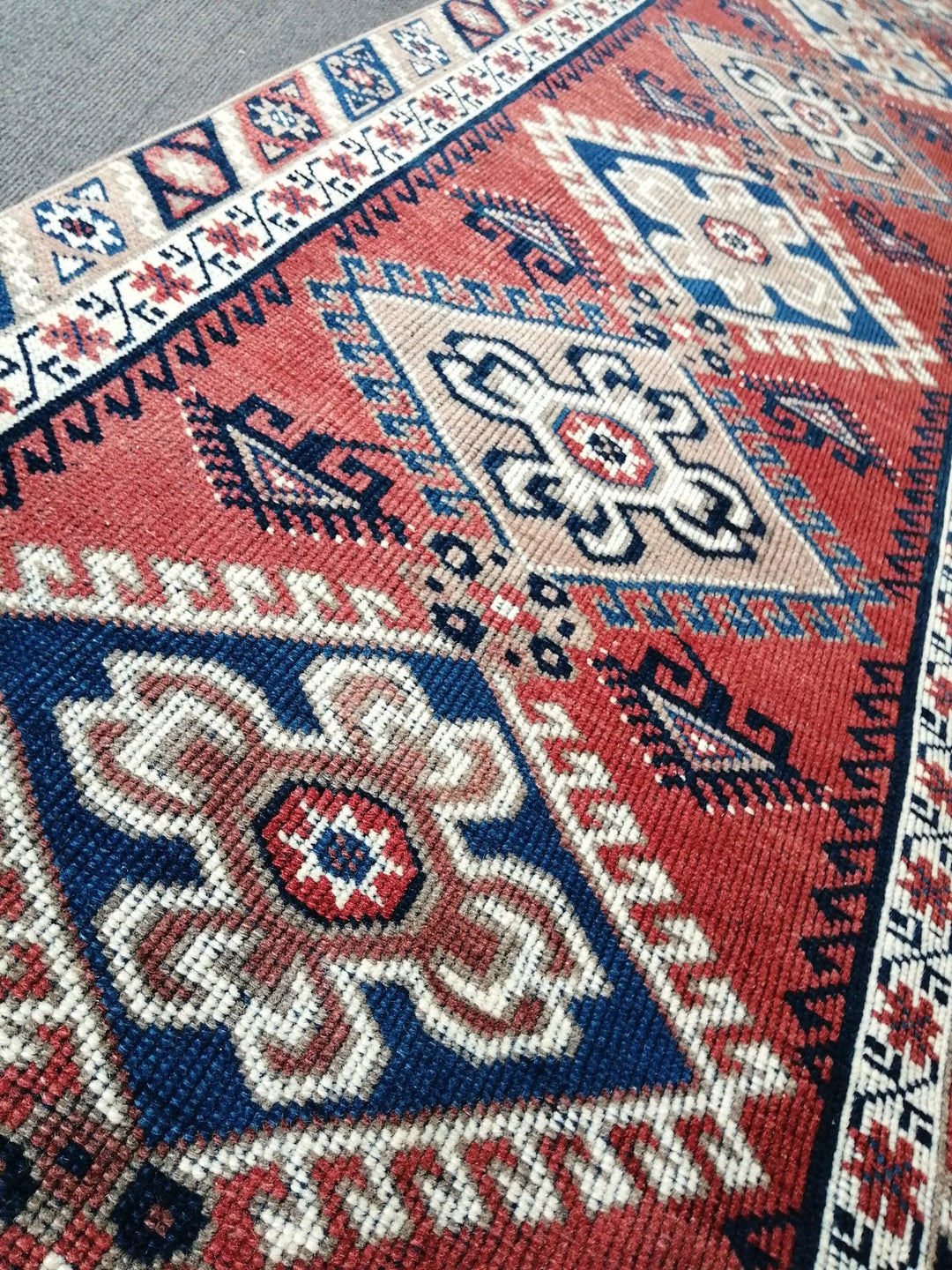Blue Turkish Runner Rug 2' 6" x 9' 7" Hand-Knotted | No. WR77982