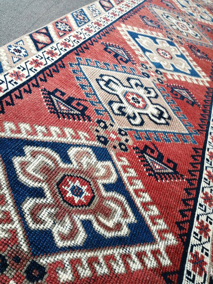Blue Turkish Runner Rug 2' 6" x 9' 7" Hand-Knotted | No. WR77982