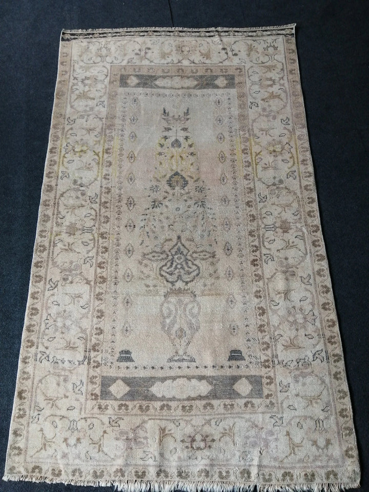 Rust Turkish Runner Rug 3' 6" x 6' Hand-Knotted | No. WR78018