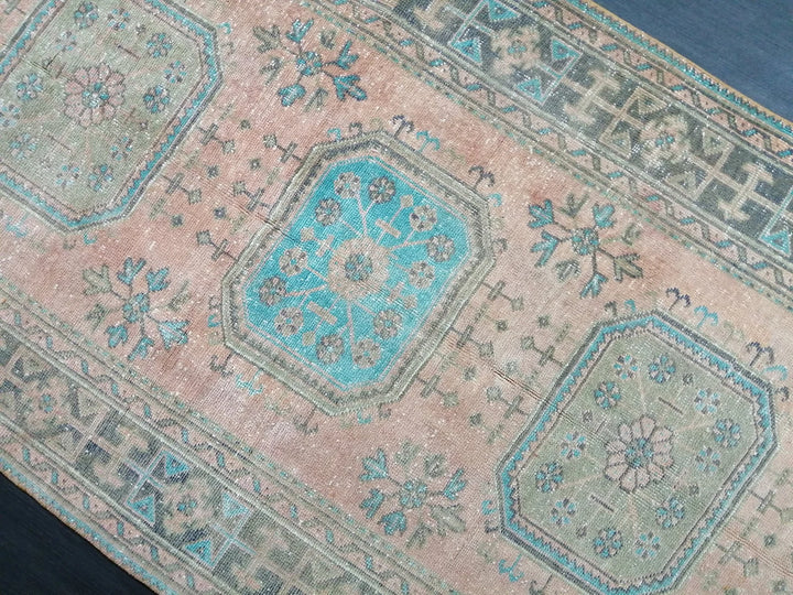 Turkish Runner Rug 4' 2" x 11' 6" Hand-Knotted | No. WR78174