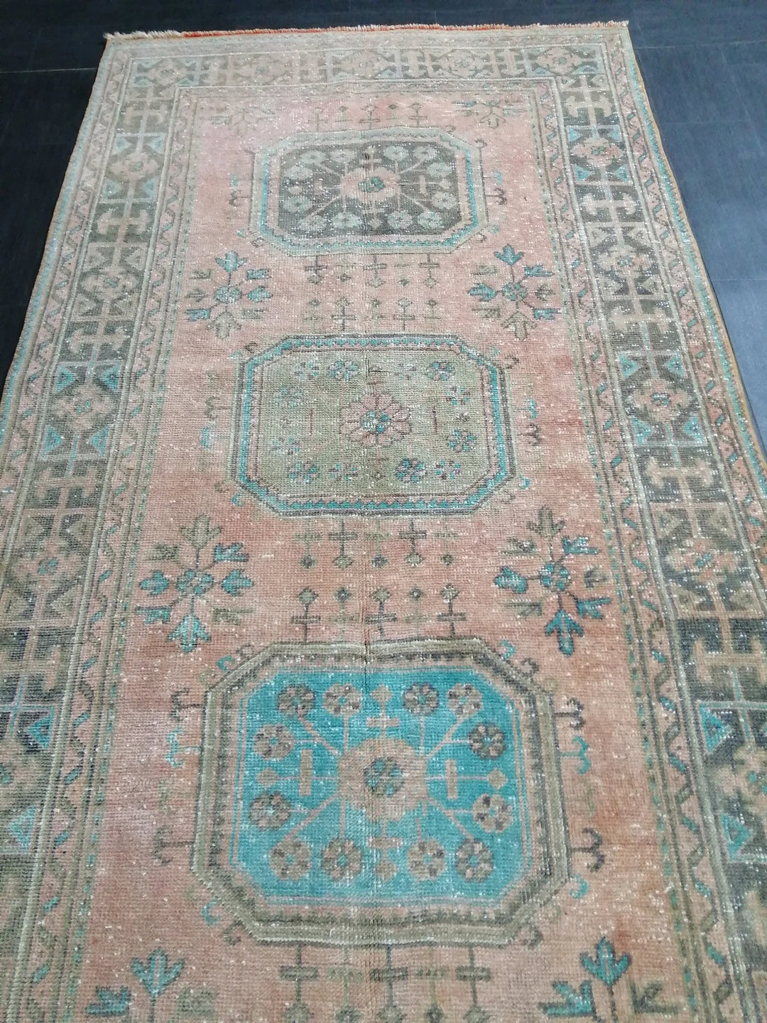 Turkish Runner Rug 4' 2" x 11' 6" Hand-Knotted | No. WR78174