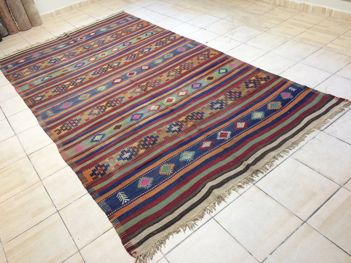 Beige Turkish Runner Rug 6' x 11' Hand-Knotted | No. WR78352