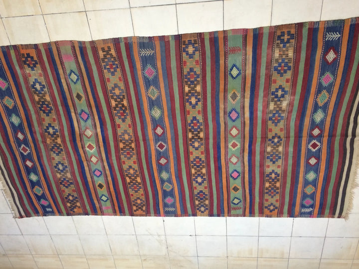 Beige Turkish Runner Rug 6' x 11' Hand-Knotted | No. WR78352