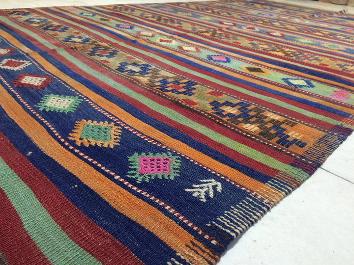 Beige Turkish Runner Rug 6' x 11' Hand-Knotted | No. WR78352