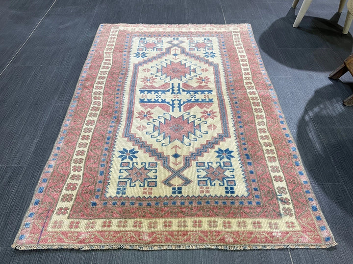 Rust Turkish Runner Rug 2' 6" x 3' 8" Hand-Knotted | No. WR78404