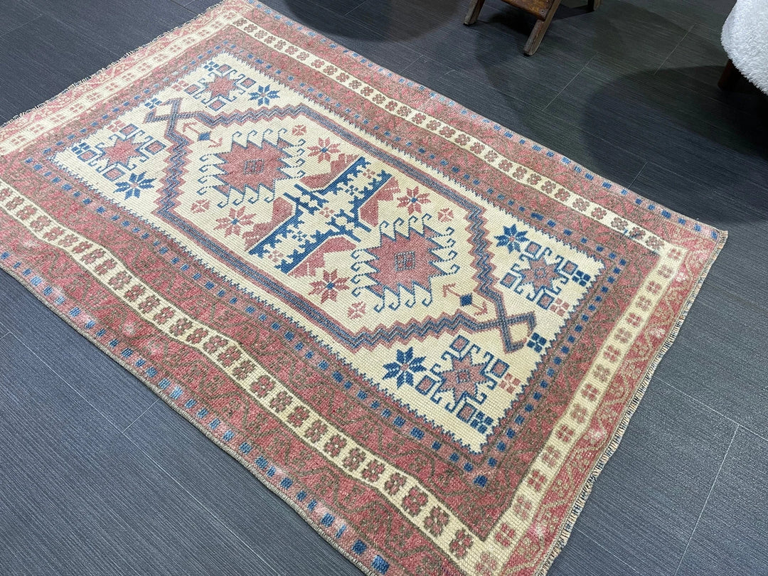 Rust Turkish Runner Rug 2' 6" x 3' 8" Hand-Knotted | No. WR78404