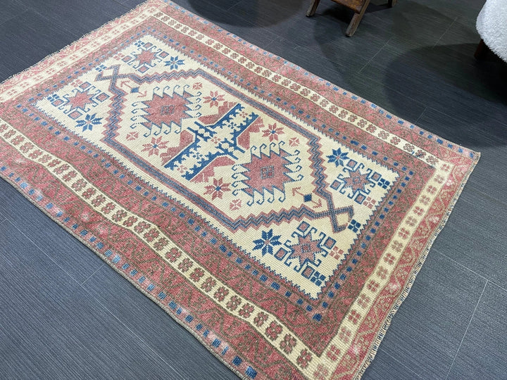 Rust Turkish Runner Rug 2' 6" x 3' 8" Hand-Knotted | No. WR78404