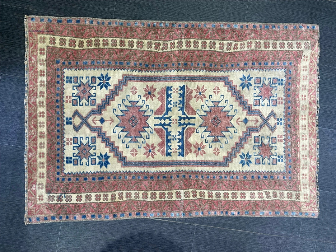 Rust Turkish Runner Rug 2' 6" x 3' 8" Hand-Knotted | No. WR78404