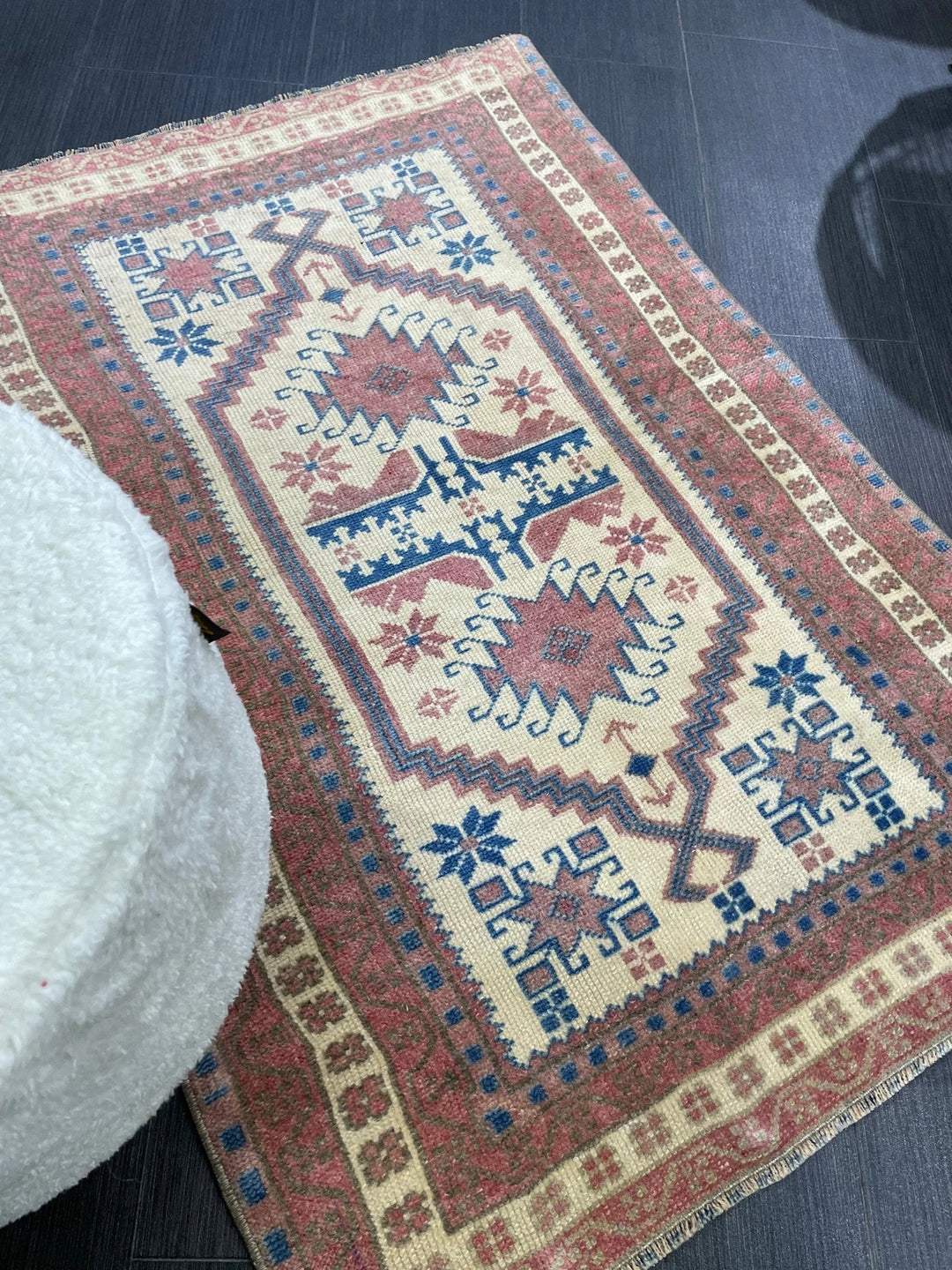 Rust Turkish Runner Rug 2' 6" x 3' 8" Hand-Knotted | No. WR78404