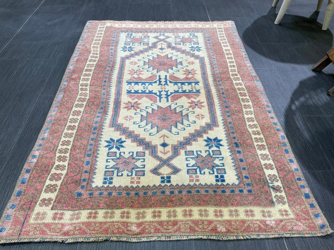 Rust Turkish Runner Rug 2' 6" x 3' 8" Hand-Knotted | No. WR78404