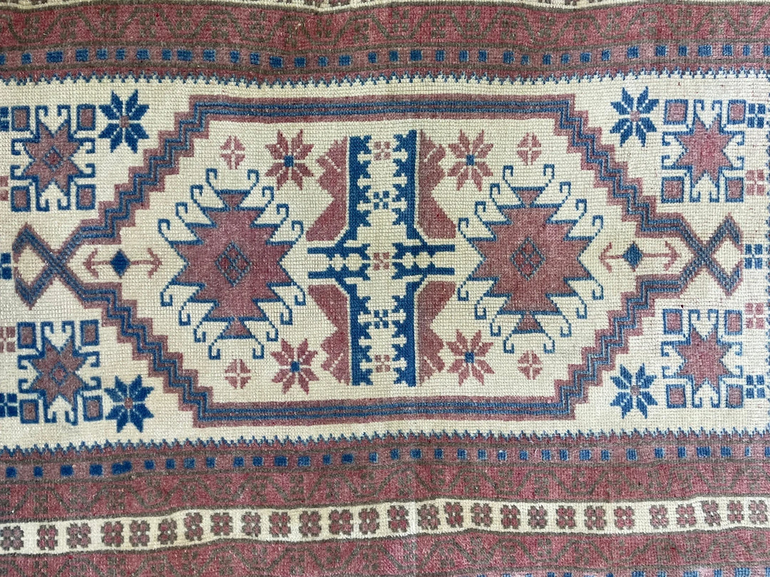 Rust Turkish Runner Rug 2' 6" x 3' 8" Hand-Knotted | No. WR78404