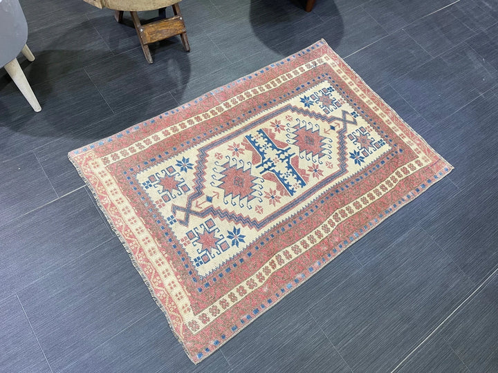 Rust Turkish Runner Rug 2' 6" x 3' 8" Hand-Knotted | No. WR78404
