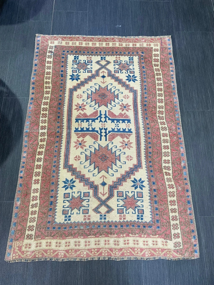 Rust Turkish Runner Rug 2' 6" x 3' 8" Hand-Knotted | No. WR78404