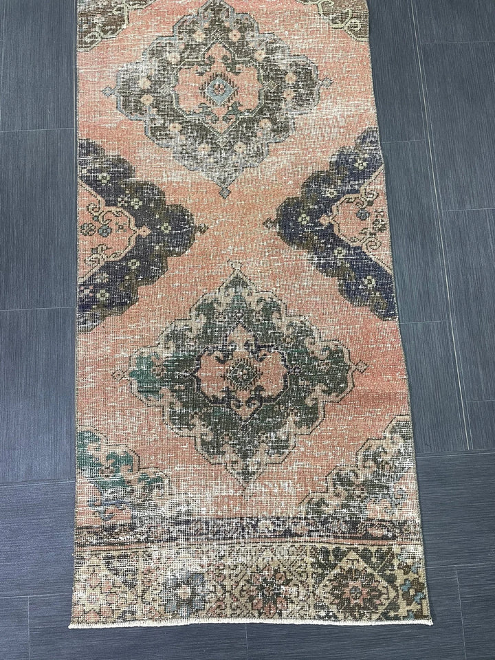 Tan Turkish Runner Rug 2' 9" x 12' 4" Hand-Knotted | No. WR78540