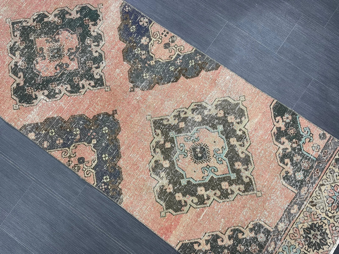 Tan Turkish Runner Rug 2' 9" x 12' 4" Hand-Knotted | No. WR78540