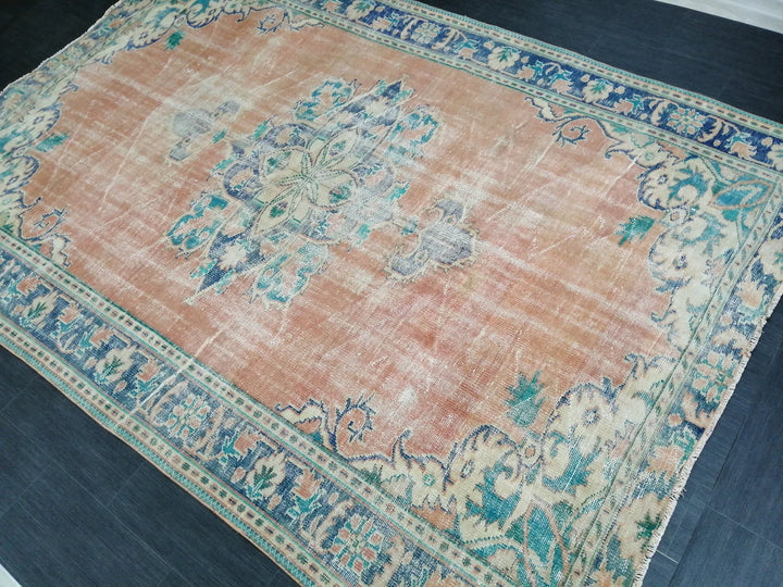 Rust Turkish Runner Rug 6' 9" x 9' 8" Hand-Knotted | No. WR78666