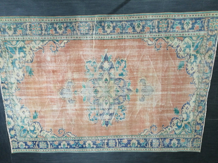 Rust Turkish Runner Rug 6' 9" x 9' 8" Hand-Knotted | No. WR78666